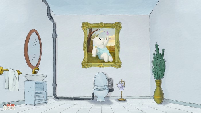 We Bare Bears Bathroom Scene Cartoon