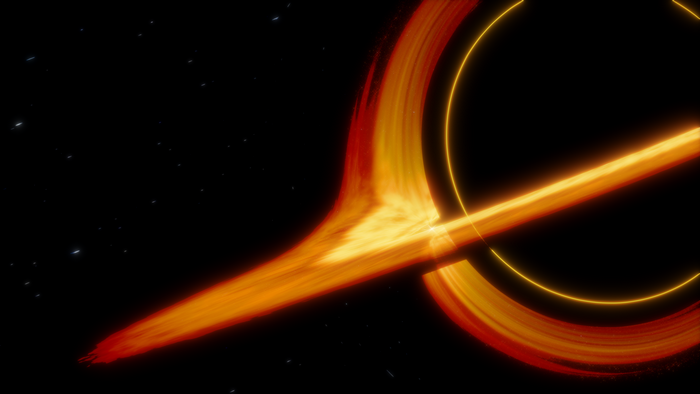 4K Digital Art of a Black Hole in Space