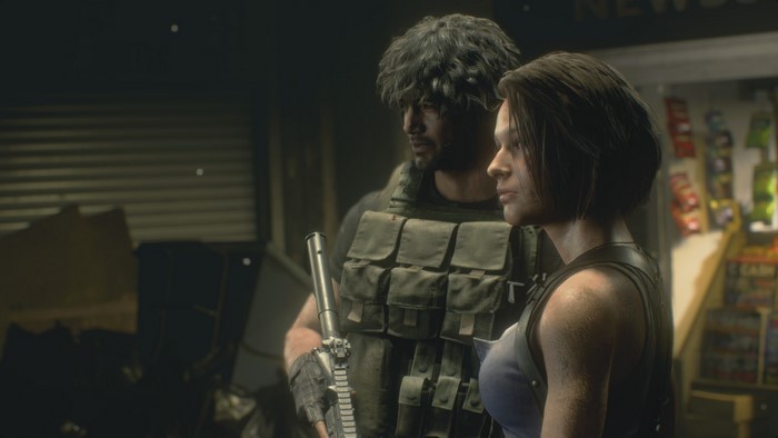 Carlos Oliveira and Jill Valentine from Resident Evil 3 Remake