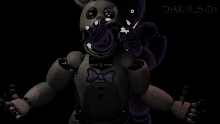 Springbonnie from Five Nights at Freddy's in Dark Scene