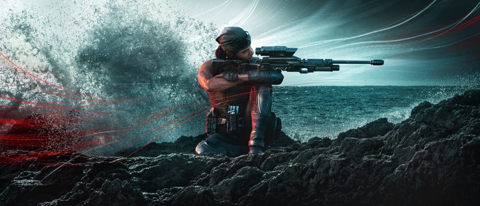 Woman with sniper rifle in Tom Clancy's Rainbow Six Siege