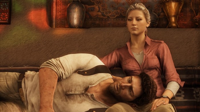 Nathan Drake and Elena Fisher from Uncharted 3