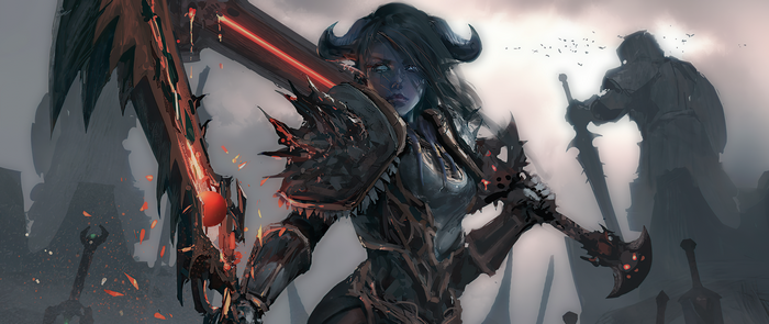 4K Draenei Warrior from World of Warcraft by WLOP