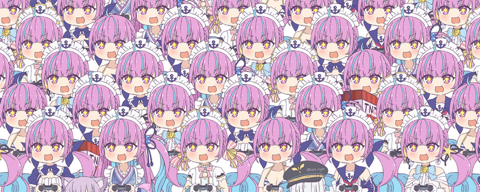Minato Aqua from Hololive, anime artwork