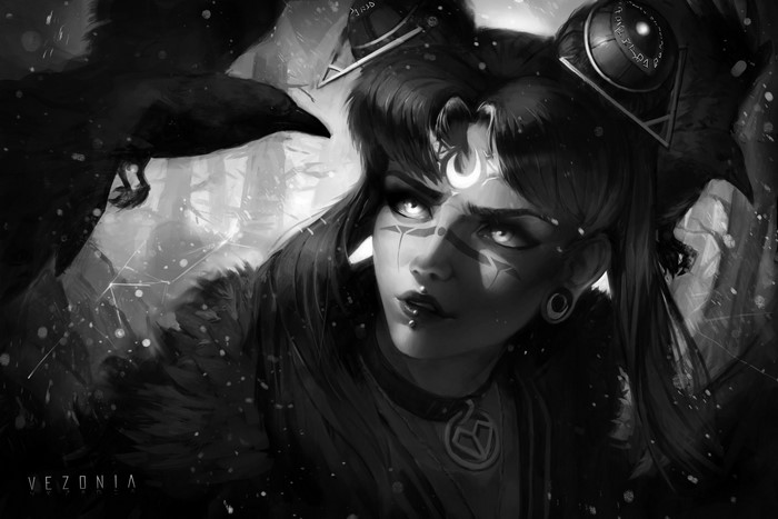 Tsukino Usagi from Sailor Moon with Crows
