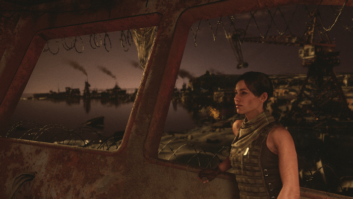Anna from Metro Exodus looking out a window