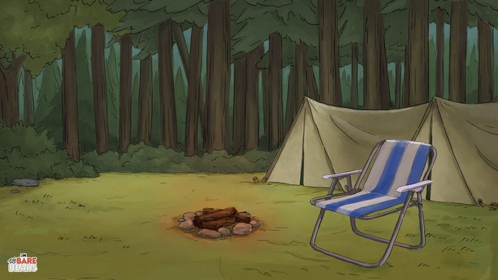 Camping scene from We Bare Bears
