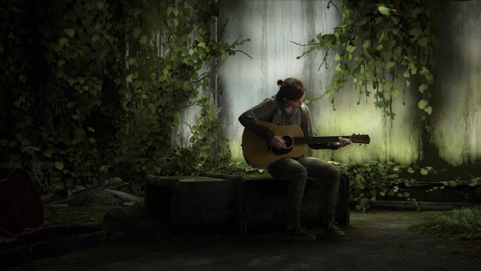 Ellie Playing Guitar in The Last of Us 2