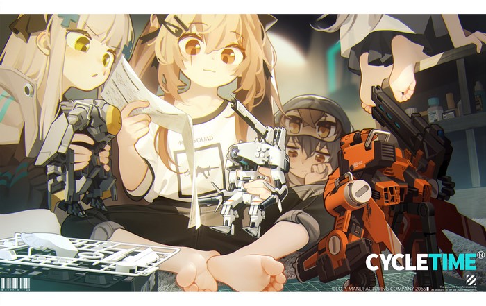 Girls Frontline Characters Building Robots