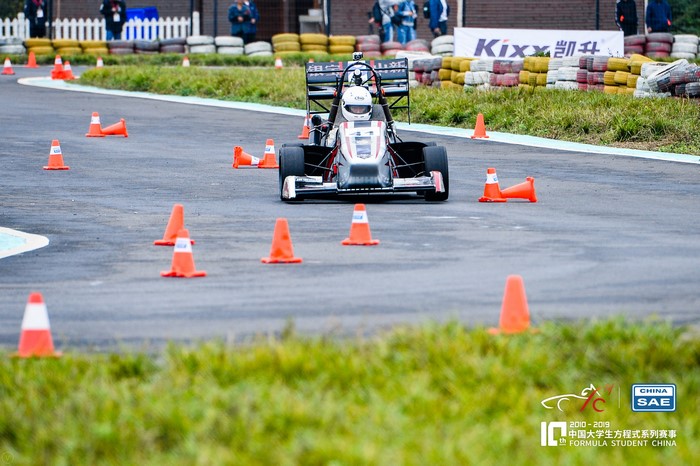 Formula Student China race car on track