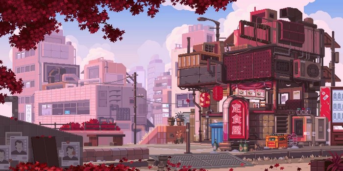 Waneella Pixel Art Cityscape