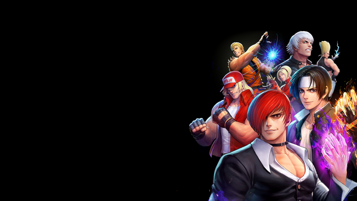 The King of Fighters characters on black background