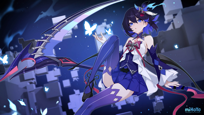 Seele Vollerei from Honkai Impact 3rd with weapon