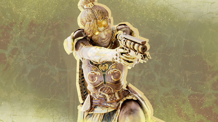 Wraith from Apex Legends holding a pistol
