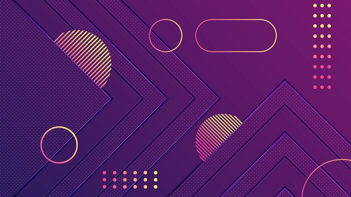 Abstract purple background with geometric shapes