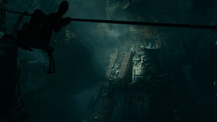 Lara Croft in Shadow of the Tomb Raider ruins