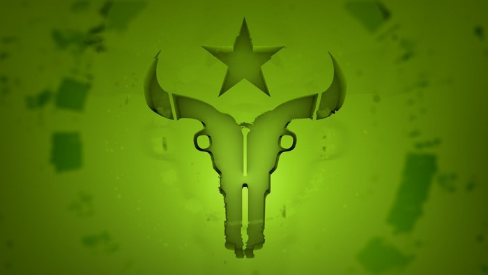 Overwatch League Outlaws logo with star and bull horns