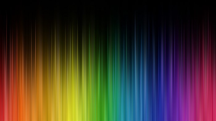 Abstract Colorful Lines on Black Background 4K