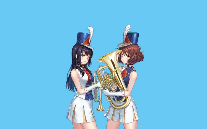 Kumiko Oumae and Reina Kousaka from Hibike! Euphonium