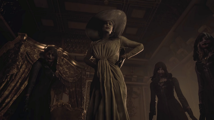 Lady Dimitrescu and her daughters from Resident Evil Village