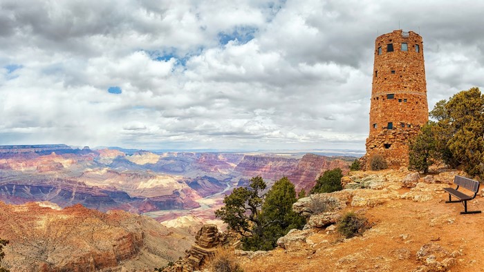 Desert Watchtower Overlooking Grand Canyon, Arizona