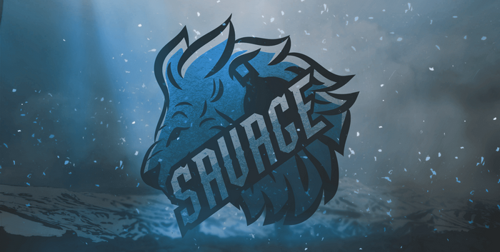 Savage logo with blue lion head