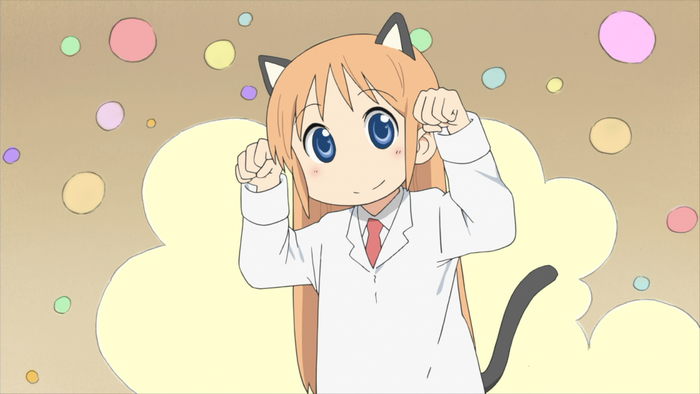 Yuko Aioi from Nichijou with cat ears