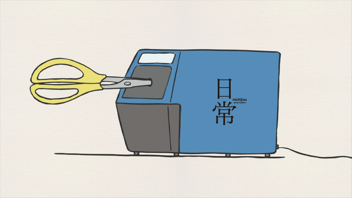 Nichijou: Scissors and a Machine