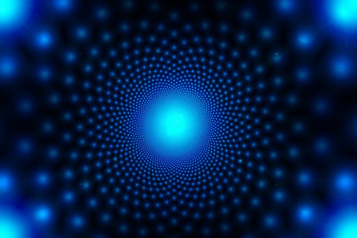 Abstract blue digital art structure
