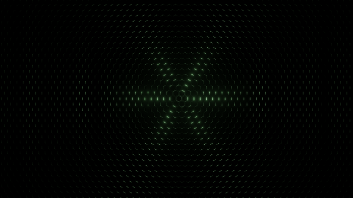 Abstract Hexagonal Texture with Green Glow