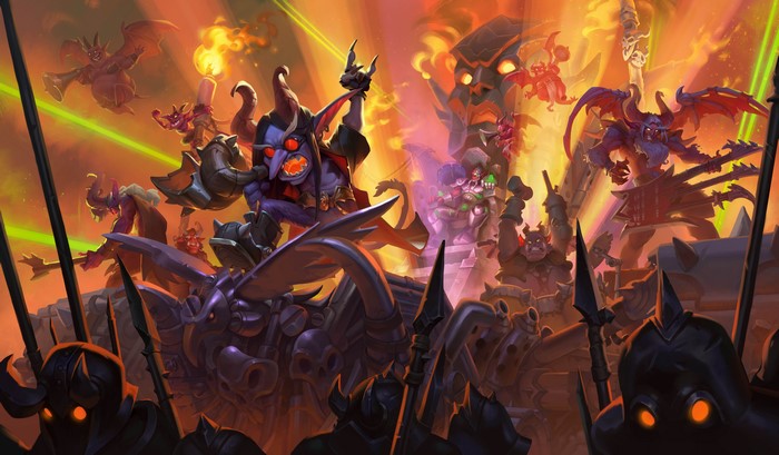 Hearthstone Felfire Festival with demons and goblins