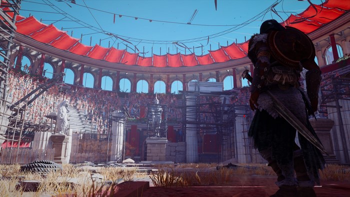 Assassin from Assassin's Creed in a Roman Colosseum