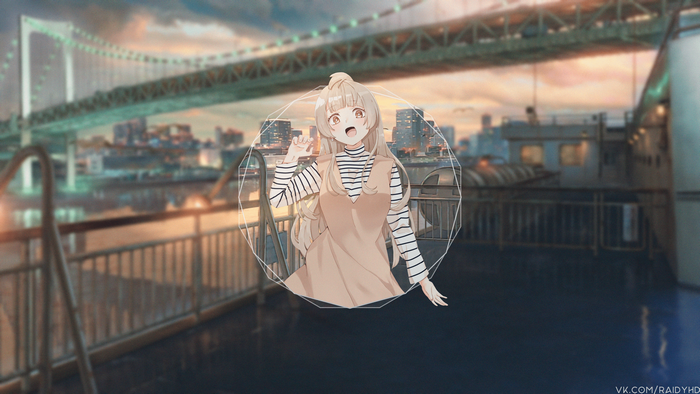 4K Anime Girl in Picture-in-Picture