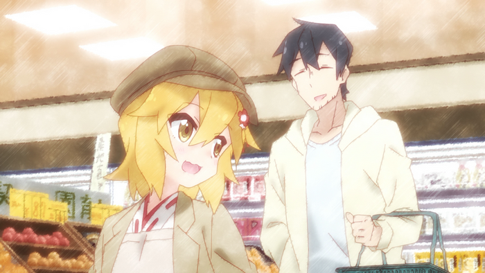 Senko and Nakano in a supermarket