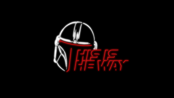 The Mandalorian This Is The Way Neon