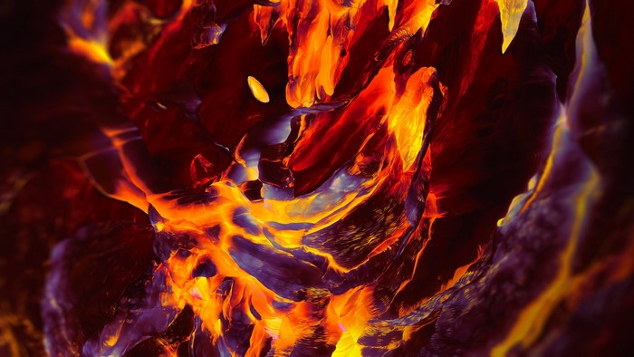 Abstract Lava Flow Digital Art