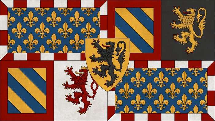 Medieval French and English Heraldic Flag