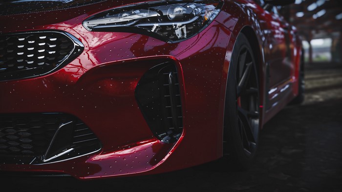 Red Kia Stinger GT in Forza Horizon 4