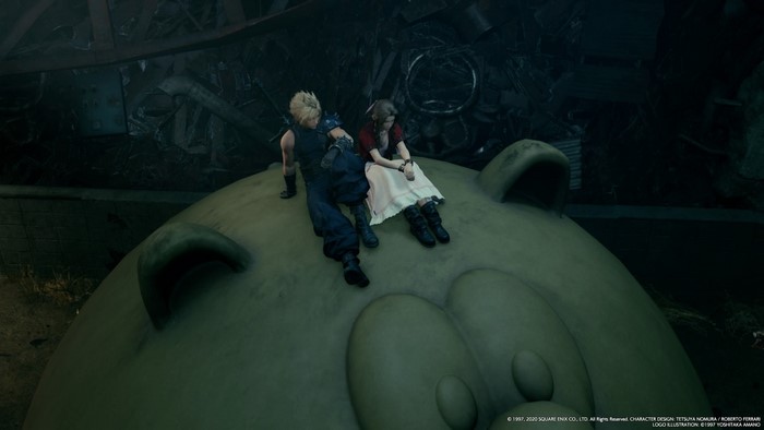 Cloud and Aerith from Final Fantasy VII: Remake