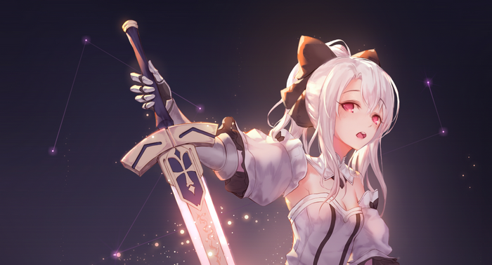 Illyasviel von Einzbern from Fate/kaleid liner Prisma Illya with sword