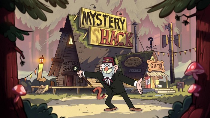 Stan Pines from Gravity Falls at the Mystery Shack