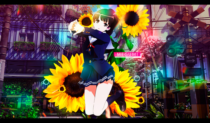 Megumi Kato from Saenai Heroine no Sodatekata with Sunflowers