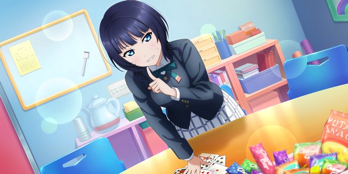 Karin Asaka from Love Live! Sunshine!! playing cards