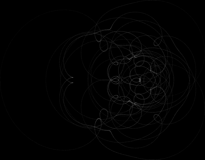 Abstract mathematical pattern with circles
