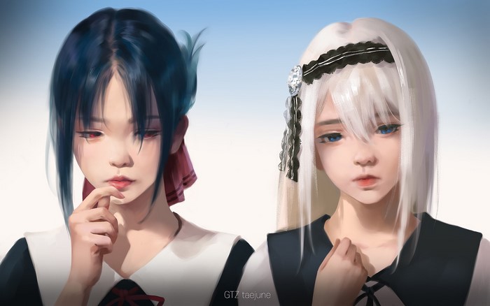 Kaguya Shinomiya and Kei Shirogane from Kaguya-Sama: Love is War