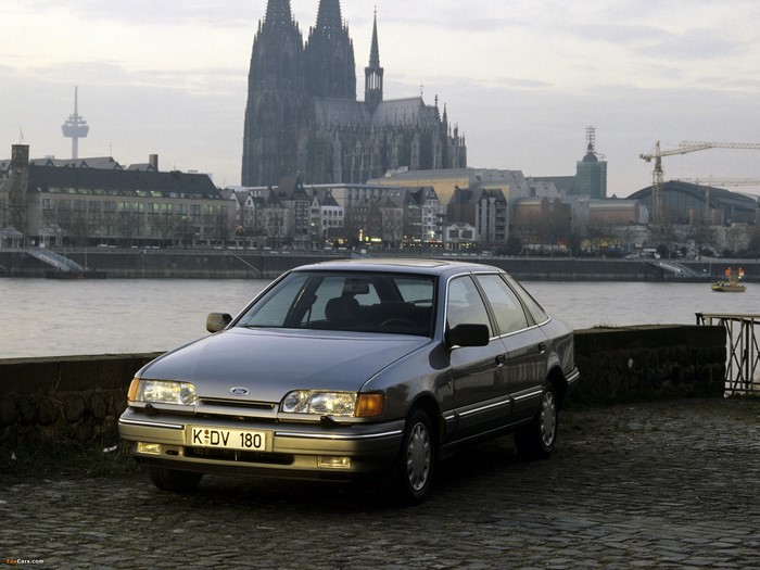 Ford Scorpio parked by the Rhine River in Cologne