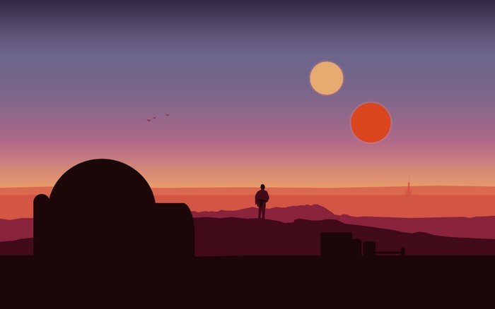 4K Star Wars Luke Skywalker Sunset Artwork
