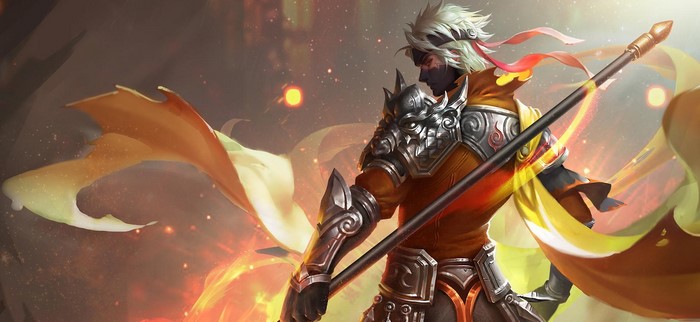 Monkey King with a staff and armor
