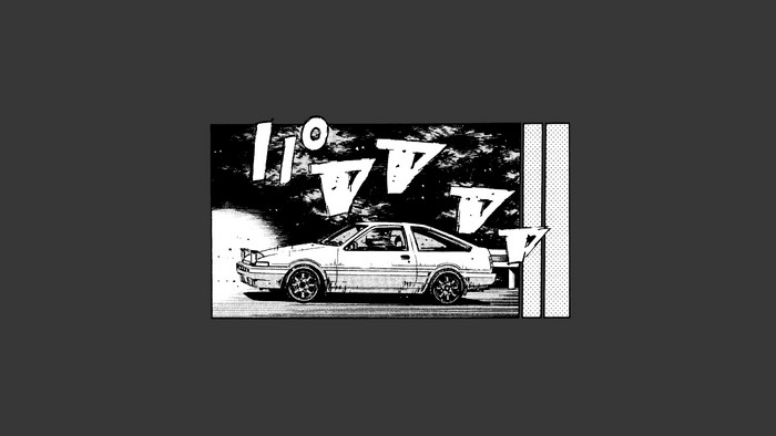Toyota AE86 with pop-up headlights from Initial D