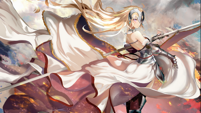 Jeanne d'Arc from Fate Series with blonde hair